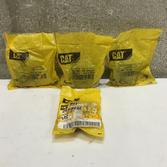 CAT 162-2287 SPACER 251-8202 NUT 107 LOT OF 4