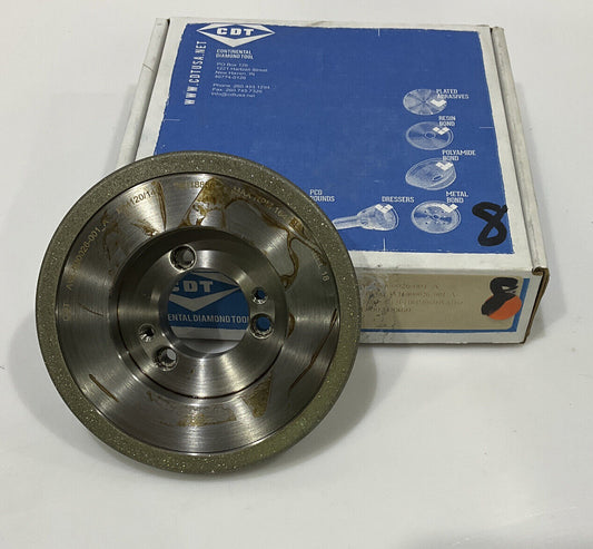 CONTINENTAL DIAMOND TOOL 218860 120/14 0 GRIT 5.795” DIAMETER GRINDING WHEEL