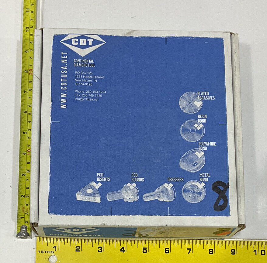 CONTINENTAL DIAMOND TOOL 218860 120/14 0 GRIT 5.795” DIAMETER GRINDING WHEEL