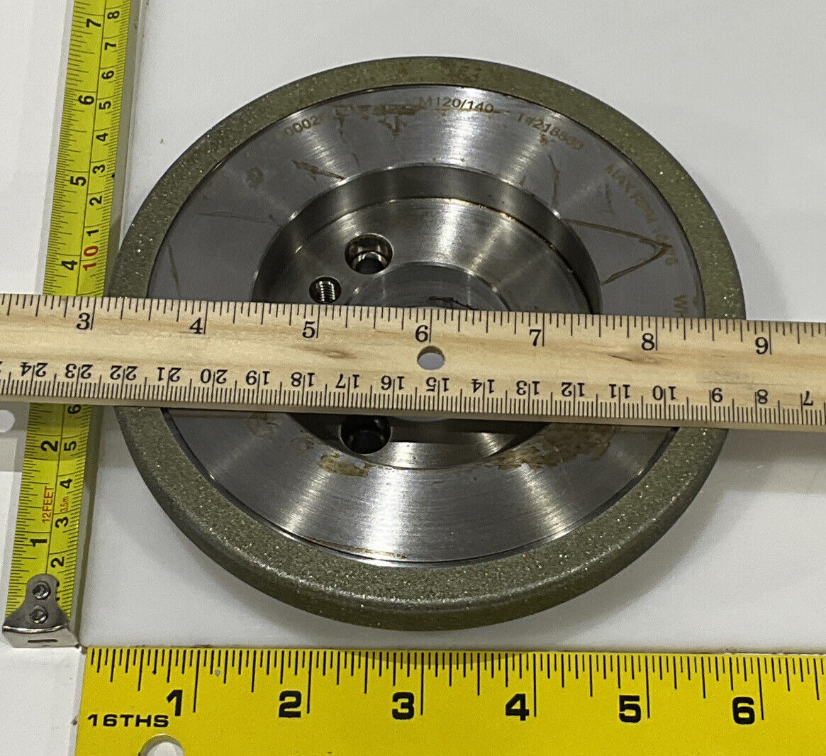 CONTINENTAL DIAMOND TOOL 218860 120/14 0 GRIT 5.795” DIAMETER GRINDING WHEEL