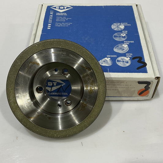 CONTINENTAL DIAMOND TOOL 230406 120/140 GRIT 5.795” DIAMETER GRINDING WHEEL