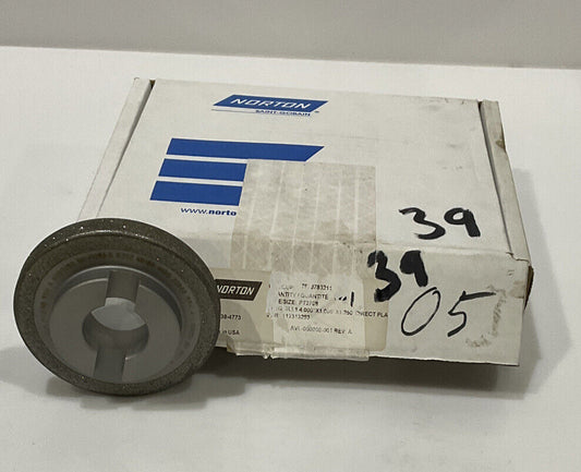 NORTON PT2768 GRIT 60/80 4” DIAMETER 1.26” BORE .571” GRINDING WHEEL