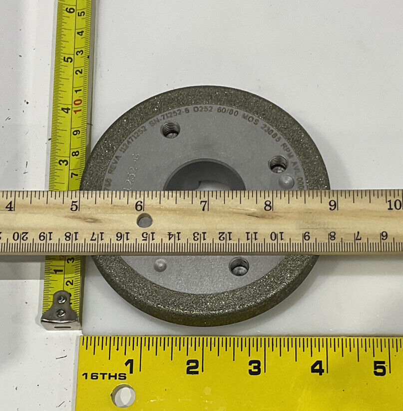 NORTON PT2768 GRIT 60/80 4.00” DIAMETER 1.26” BORE .571” GRINDING WHEEL