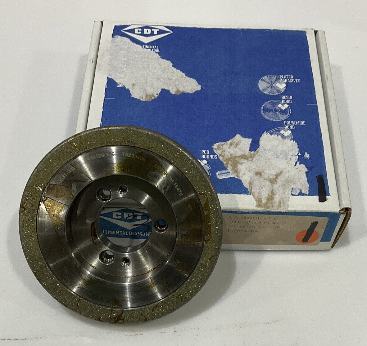 CONTINENTAL DIAMOND TOOL 230406 120/140 GRIT 5.795” DIAMETER GRINDING WHEEL 1"