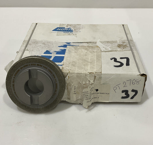 NORTON PT2768 GRIT 60/80 4” DIAMETER 1.26” BORE .571” GRINDING WHEEL