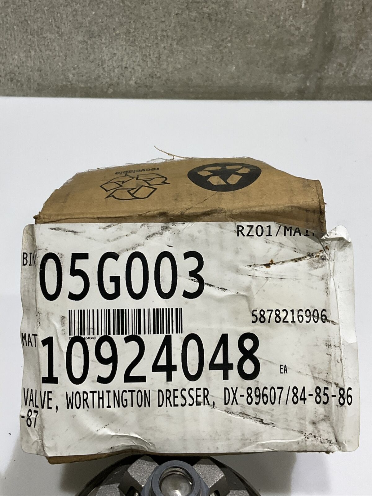 WORTHINGTON DRESSER DX-89607/84-85-86-87 VALVE 678