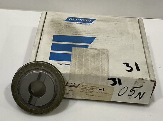 NORTON PT2768 GRIT 60/80 4.00” DIAMETER 1.26” BORE .571” GRINDING WHEEL