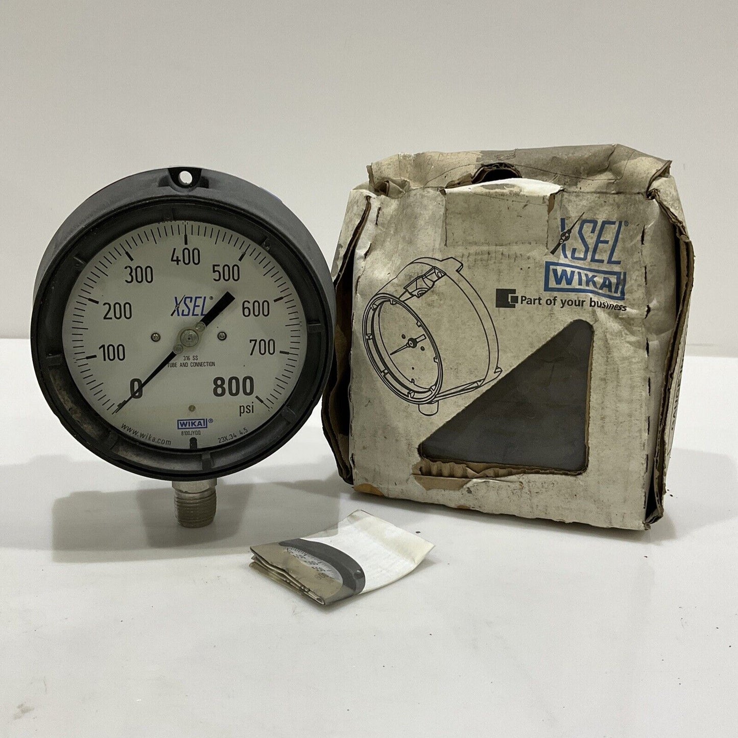 WIKA TYPE 23X.34 XSEL PROCESS PRESSURE GAUGE 0-800 PSI