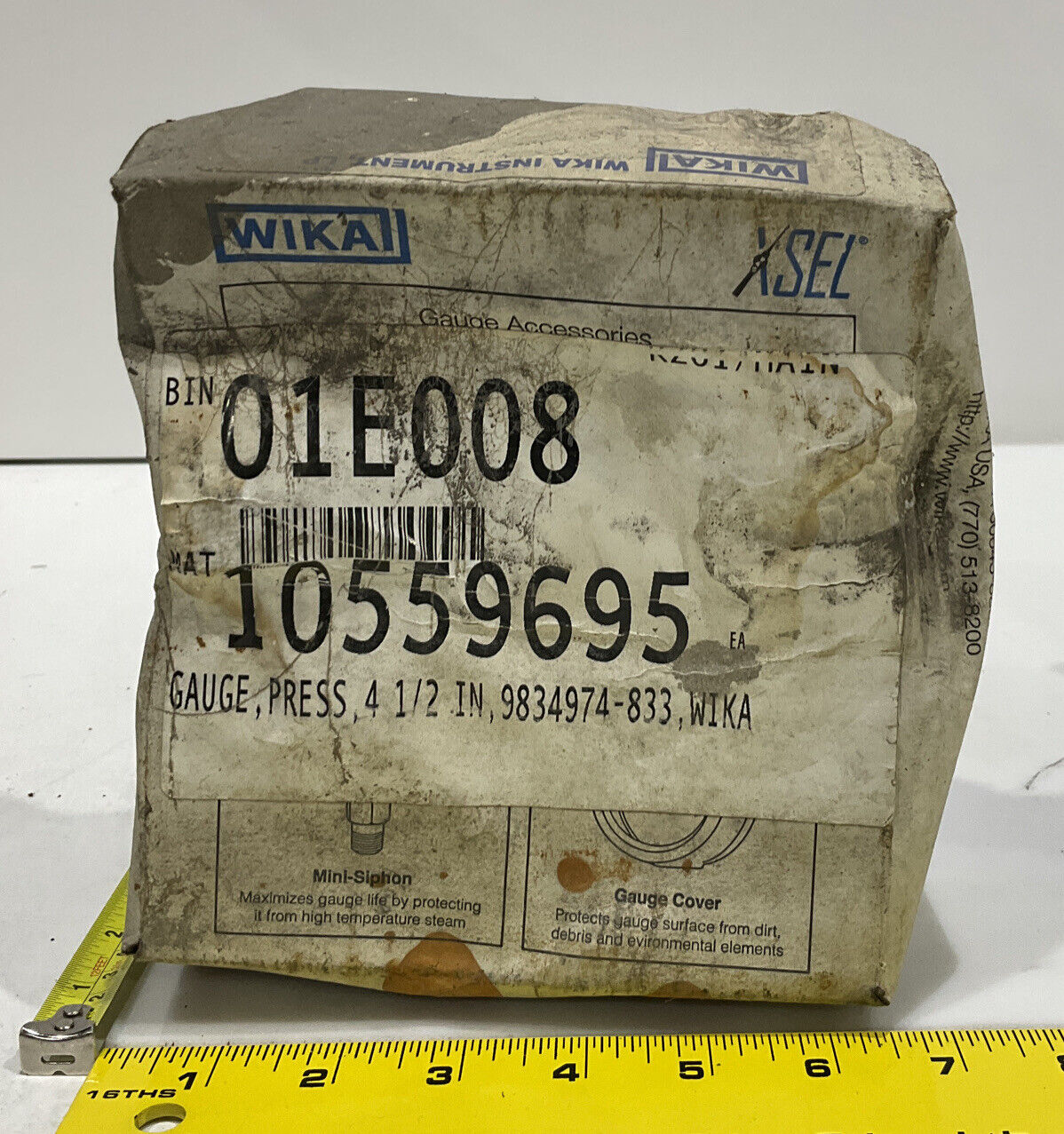 WIKA TYPE 23X.34 XSEL PROCESS PRESSURE GAUGE 0-800 PSI