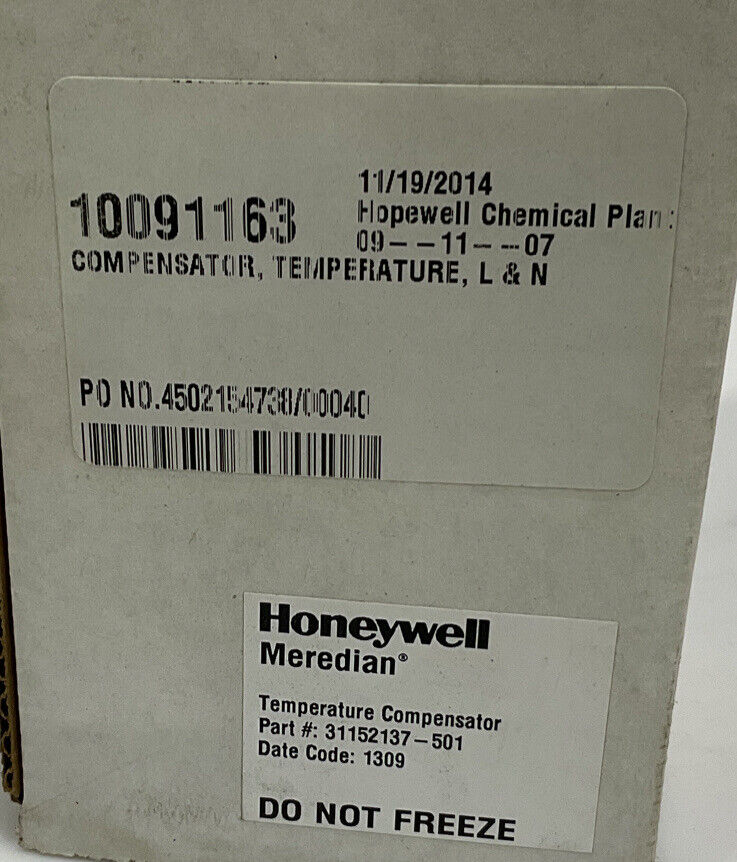 HONEYWELL MEREDIAN 31152137-501 TEMPERATURE COMPENSATOR 002-00482 HOPEWELL