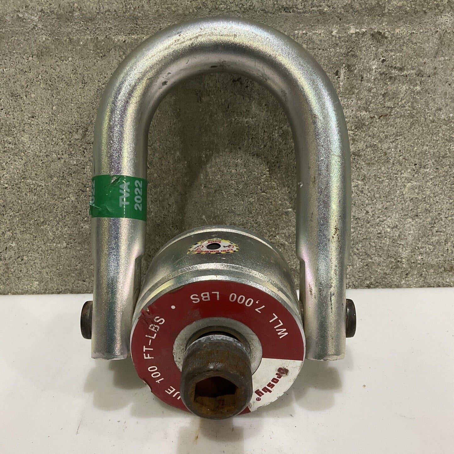 CROSBY CG F-3 7XK CE SWIVEL HOIST RING TORQUE 100 FT-LBS WLL 7000 LBS 107