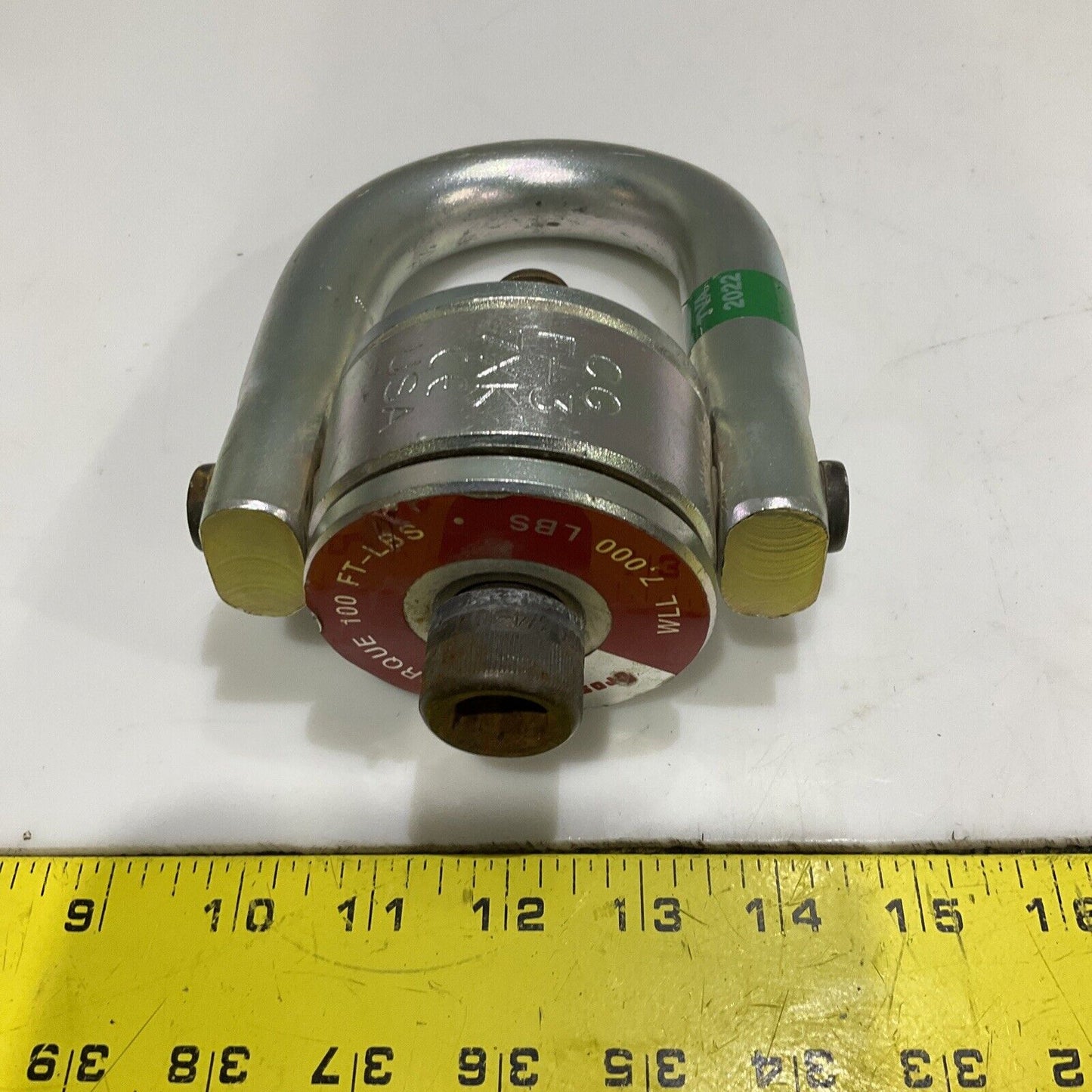 CROSBY CG F-3 7XK CE SWIVEL HOIST RING TORQUE 100 FT-LBS WLL 7000 LBS 107