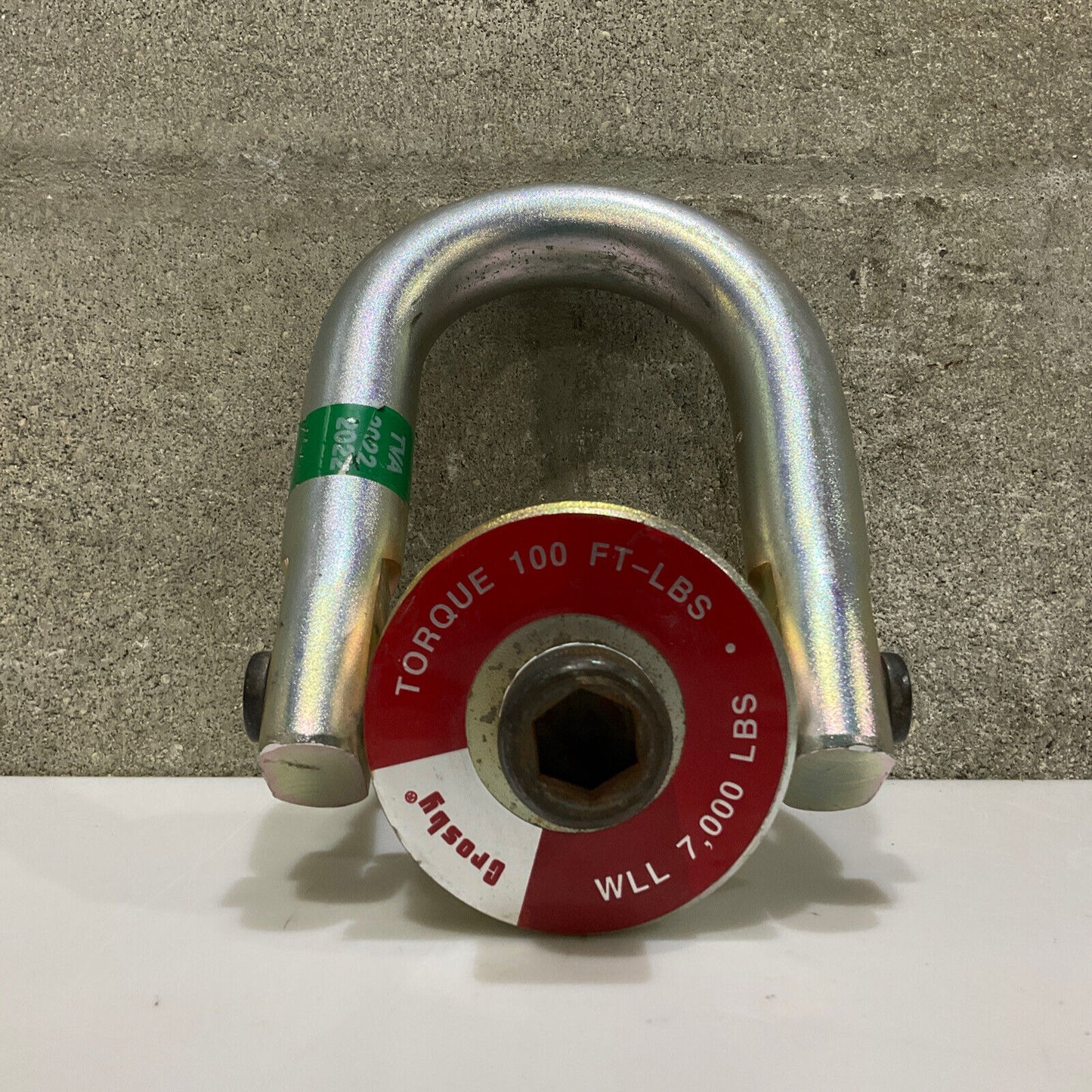 CROSBY CG F-3 7XK CE SWIVEL HOIST RING TORQUE 100 FT-LBS WLL 7000 LBS 107