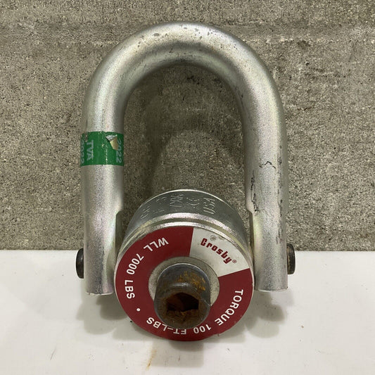 CROSBY CG F-3 7XK CE SWIVEL HOIST RING TORQUE 100 FT-LBS WLL 7000 LBS 107