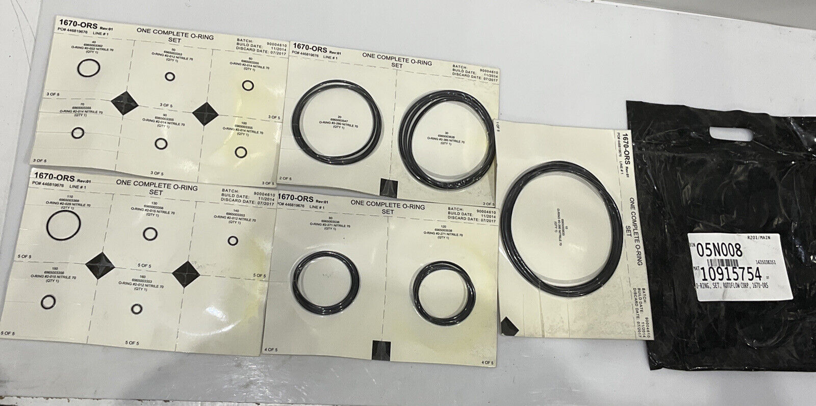 ROTOFLOW CORP 1670-ORS COMPLETE O-RING SET – Industrial Garage Sales