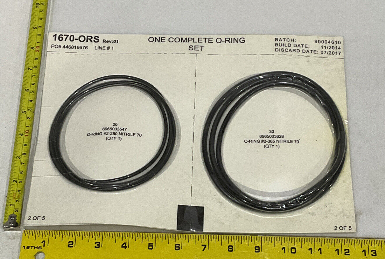 ROTOFLOW CORP 1670-ORS COMPLETE O-RING SET