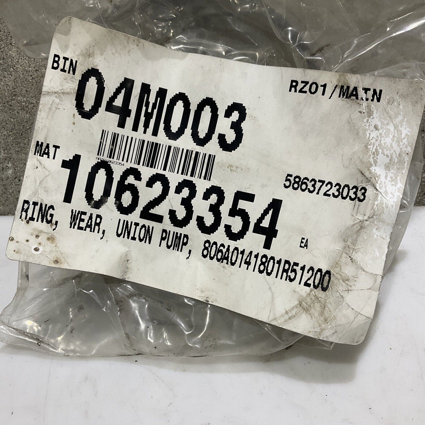 UNION PUMP 806A0141801R51200 WEAR IMPELLER RING WITH OVERLAY 678