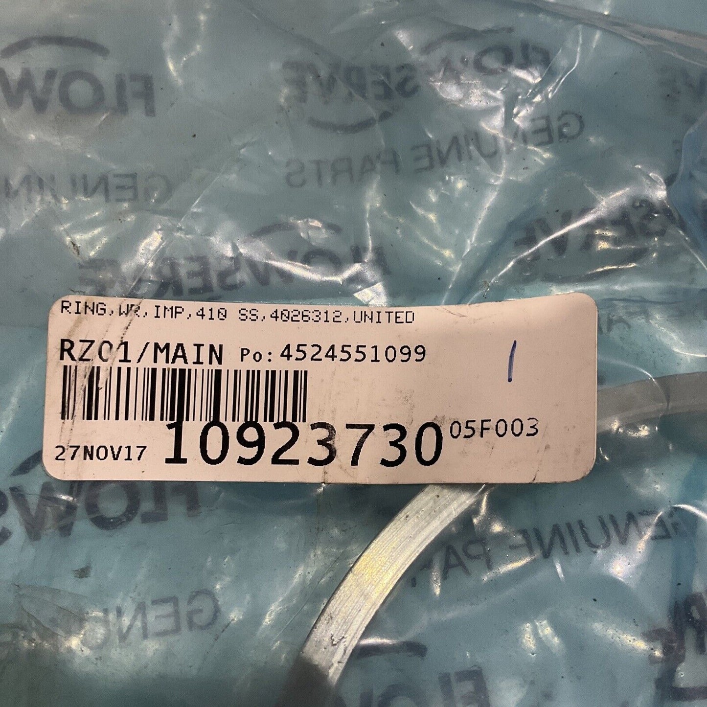UNITED 4026312 IMPELLER WEAR RING 678