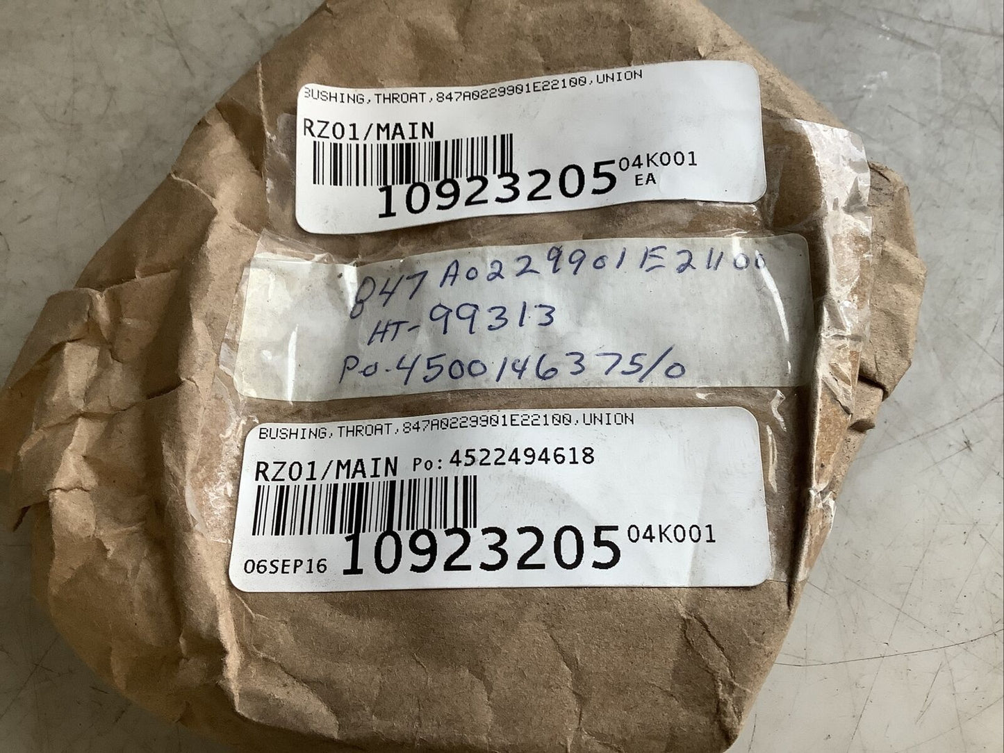 UNION PUMP 847A0229901E22100 THROAT BUSHING 678