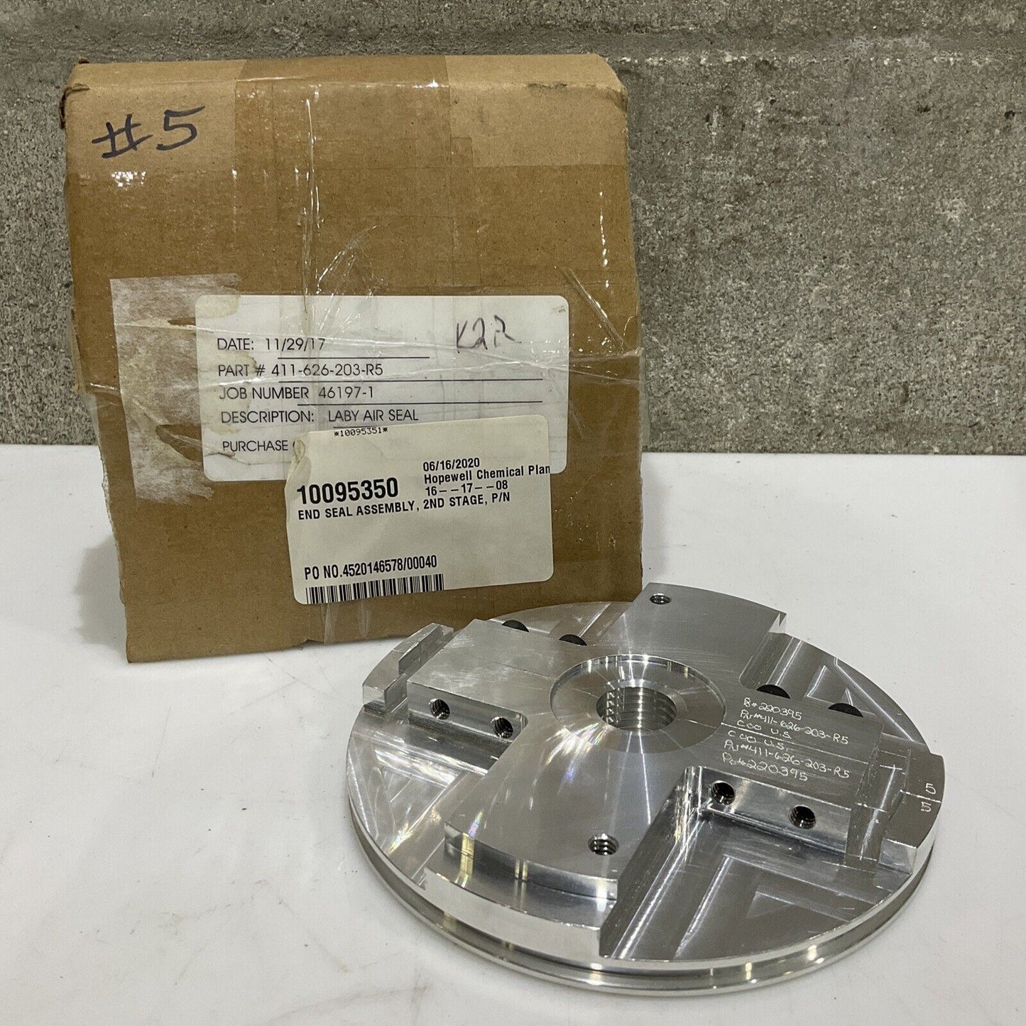 HONEY WELL 411-626-203-R5 2ND STAGE END SEAL ASSEMBLY 555