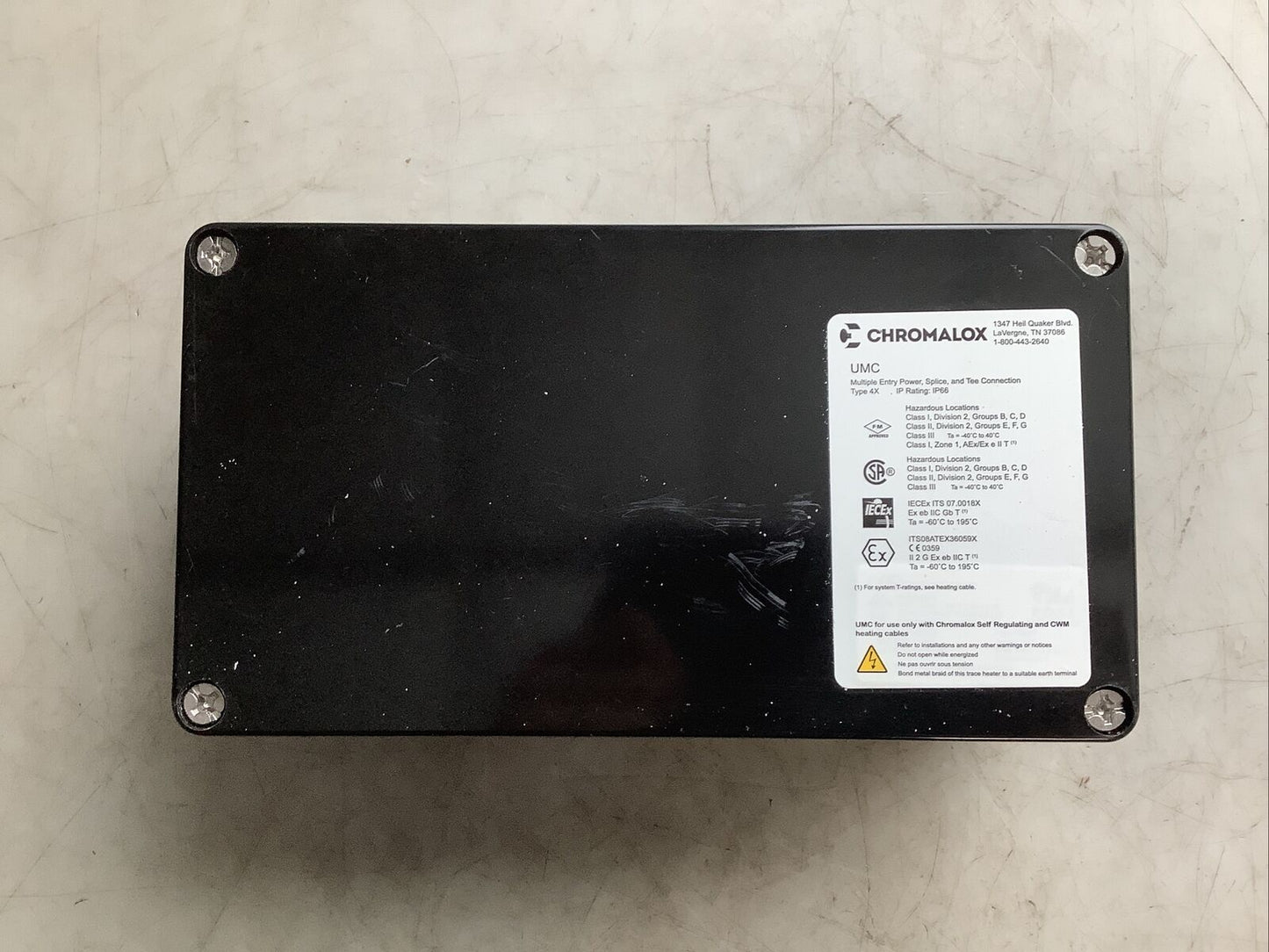 CHROMALOX UMC MULTIPLE ENTRY POWER CONNECTION BOX 678