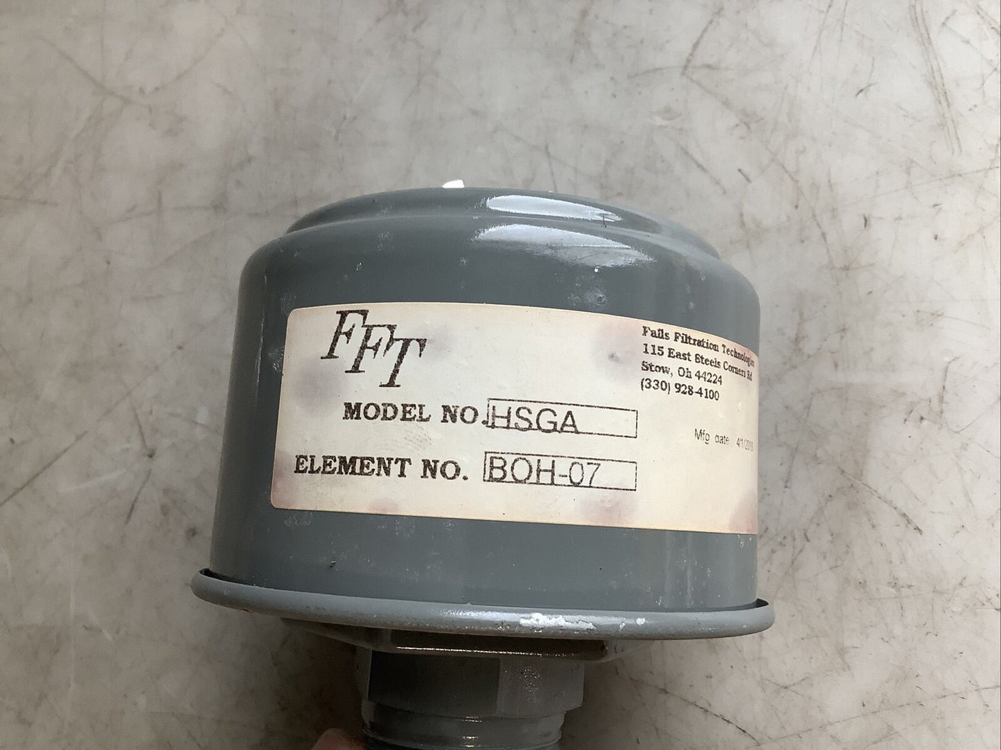 FALLS FILTRATION TECHNOLOGIES FFT HSGA BOH-07 FILTER BREATHER ELEMENT ...