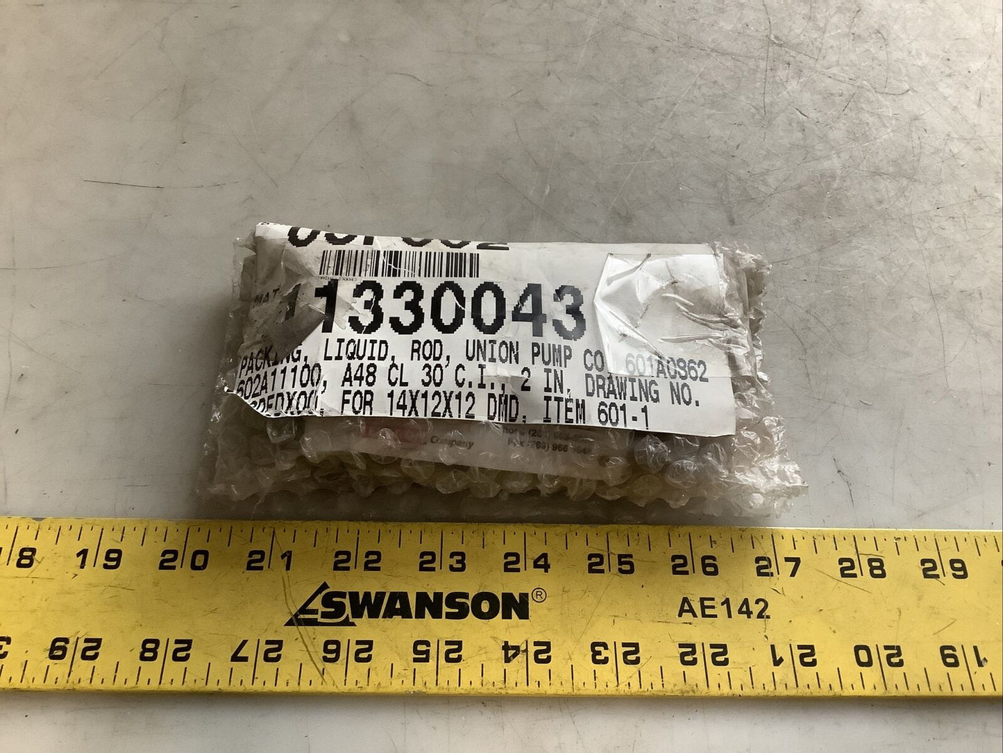 UNION PUMP 601A0862602A11100 LIQUID ROD PACKING RING 2IN ID 678 - QTY 4