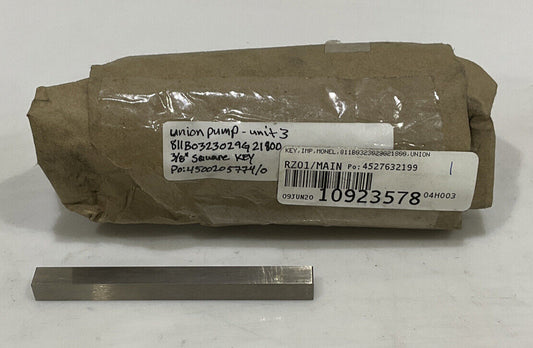 UNION PUMP 811B0323029G21800 MONEL 3/8” SQUARE IMPELLER KEY UNIT 3