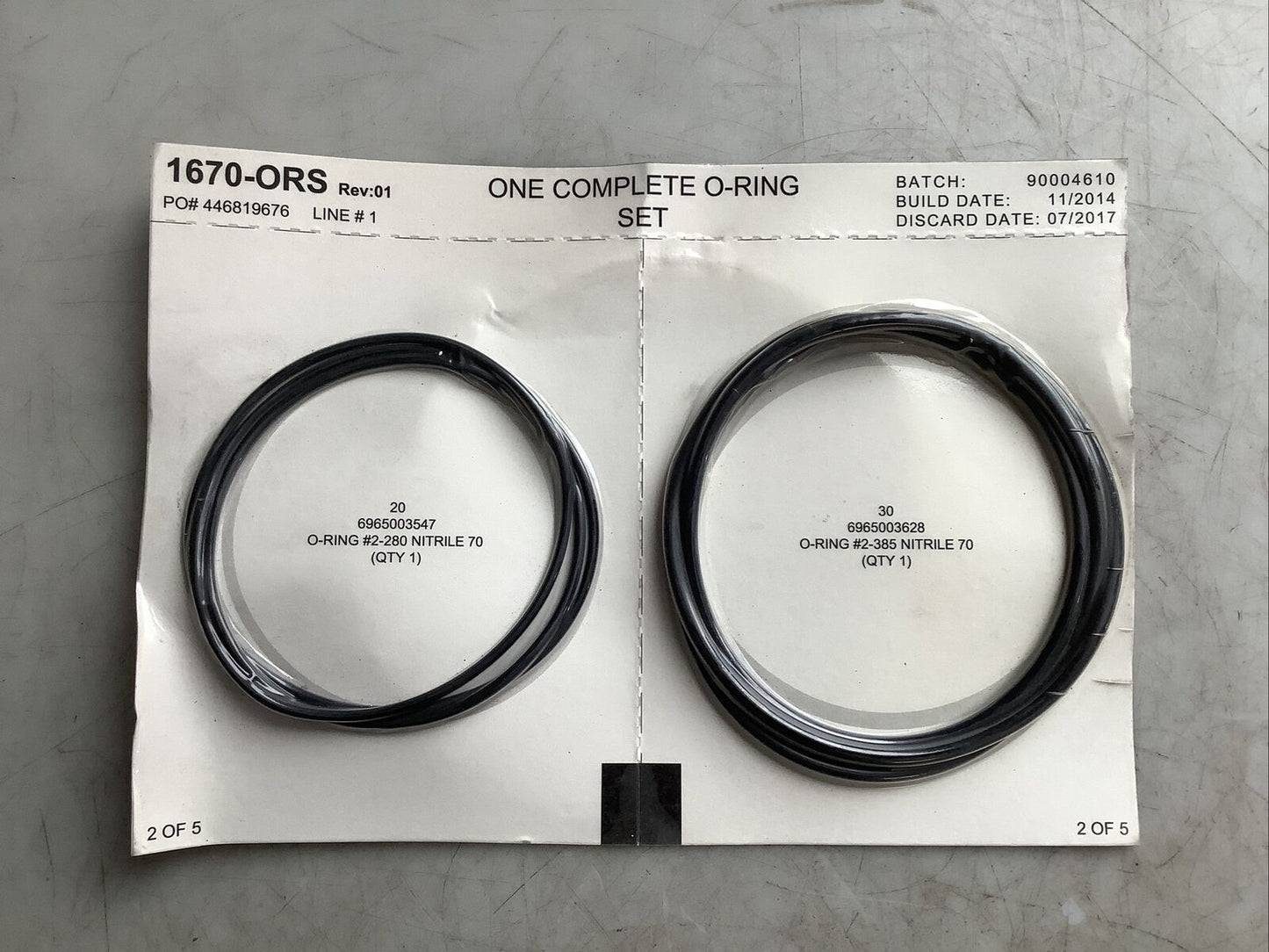 ROTOFLOW 1670-ORS O-RING SET 678