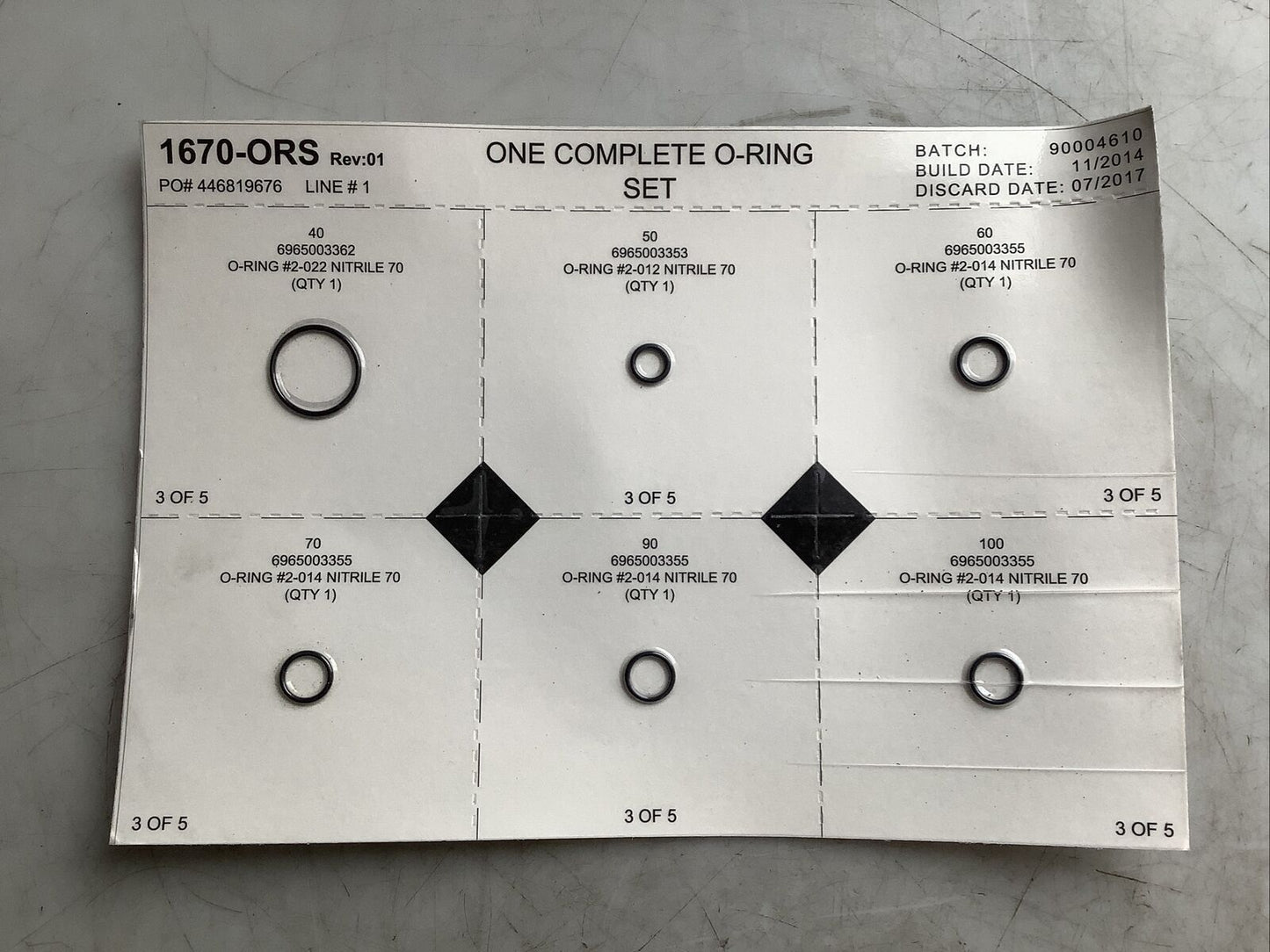 ROTOFLOW 1670-ORS O-RING SET 678