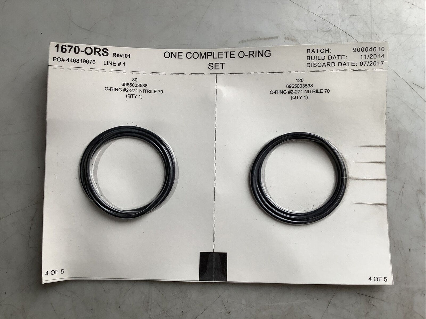 ROTOFLOW 1670-ORS O-RING SET 678