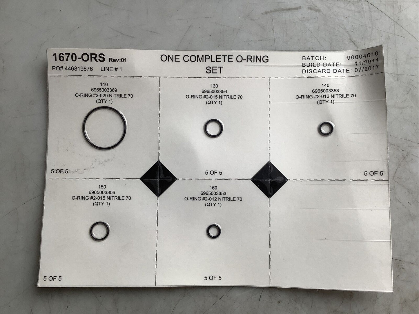 ROTOFLOW 1670-ORS O-RING SET 678