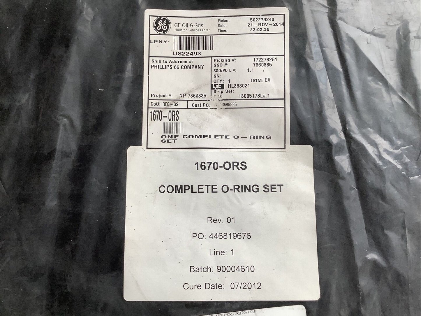 ROTOFLOW 1670-ORS O-RING SET 678