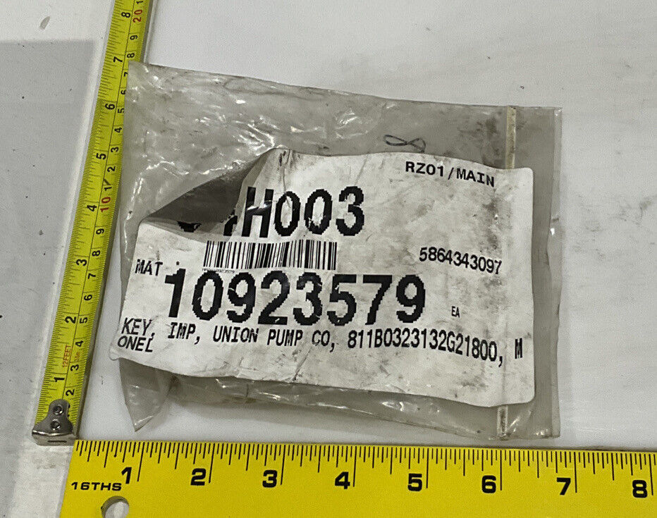 UNION PUMP CO 811B0323132G21800 MONEL IMPELLER KEY 678
