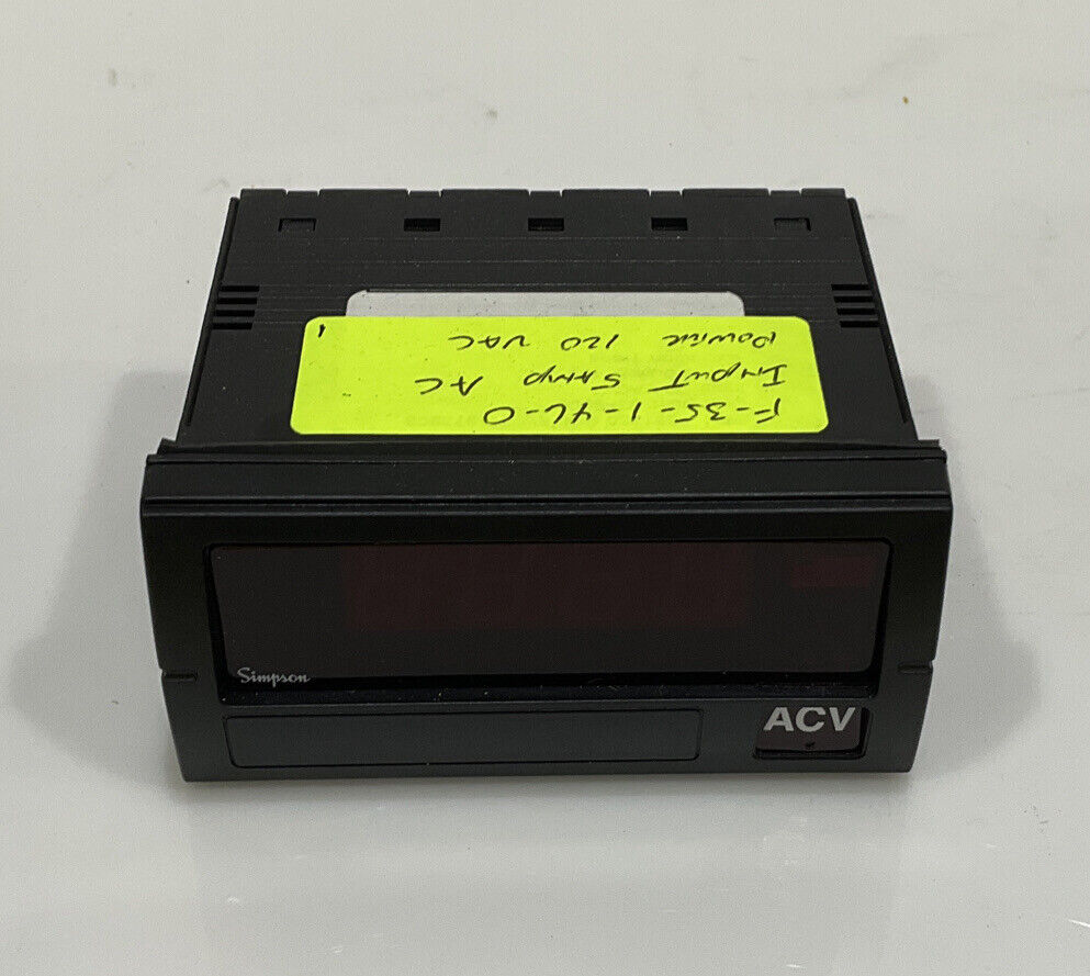 SIMPSON F35-1-46-0 FALCON F35 SERIES DIGITAL PANEL METER INPUT 5 AMP 120VAC