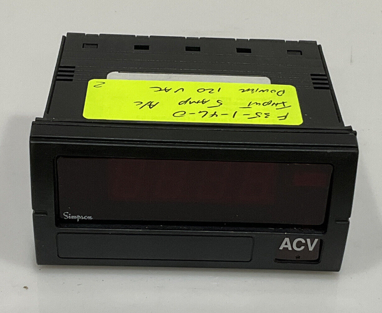 SIMPSON F35-1-46-0 FALCON F35 SERIES DIGITAL PANEL METER INPUT 5 AMP 120VAC