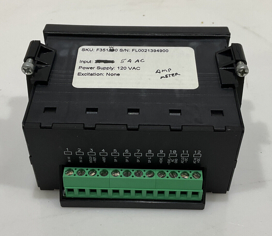 SIMPSON F35-1-46-0 FALCON F35 SERIES DIGITAL PANEL METER INPUT 5 A AC 120VAC