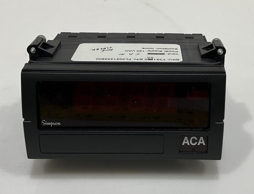 SIMPSON F35-1-46-0 FALCON F35 SERIES DIGITAL PANEL METER INPUT 5 A AC 120VAC