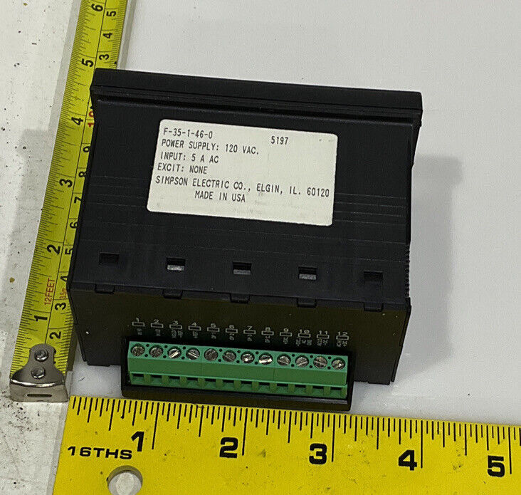 SIMPSON F35-1-46-0 FALCON F35 SERIES DIGITAL PANEL METER INPUT 5 A AC 120VAC