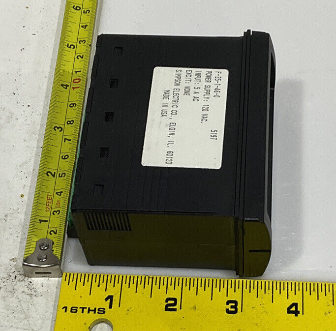 SIMPSON F35-1-46-0 FALCON F35 SERIES DIGITAL PANEL METER INPUT 5 A AC 120VAC