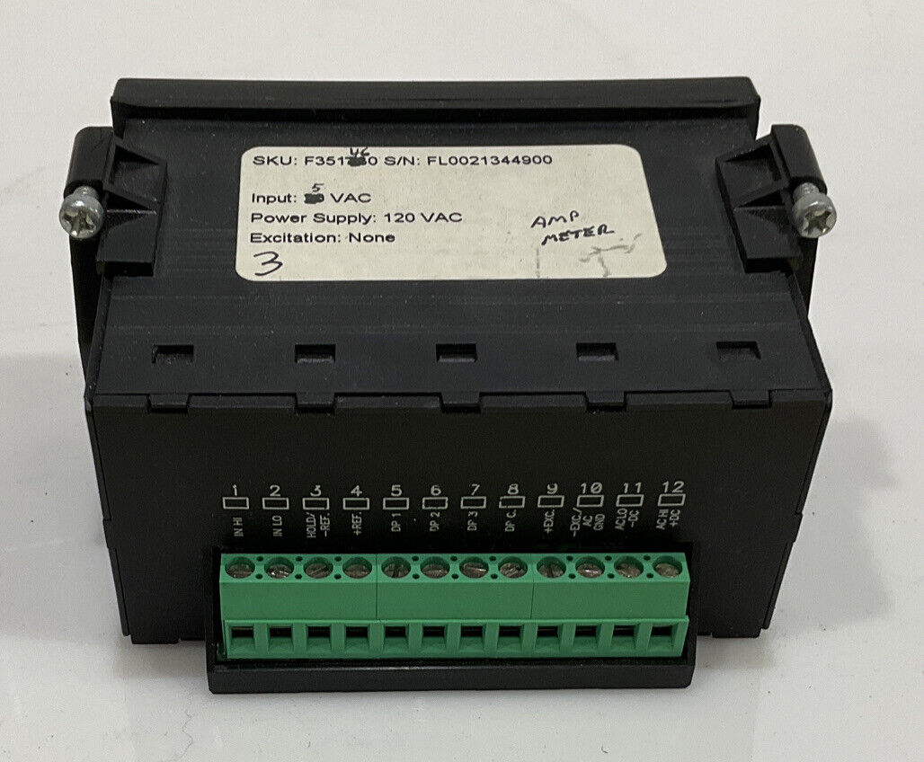 SIMPSON F35-1-46-0 FALCON F35 SERIES DIGITAL PANEL METER INPUT 5 A AC 120VAC