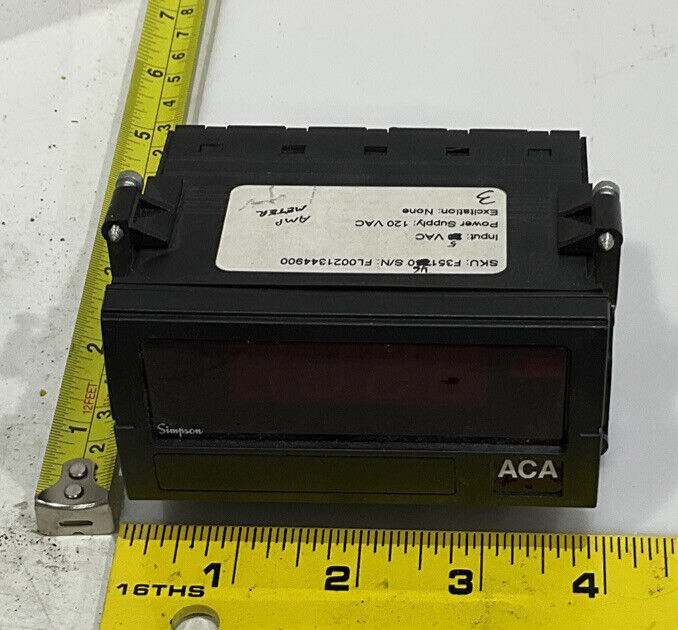 SIMPSON F35-1-46-0 FALCON F35 SERIES DIGITAL PANEL METER INPUT 5 A AC 120VAC