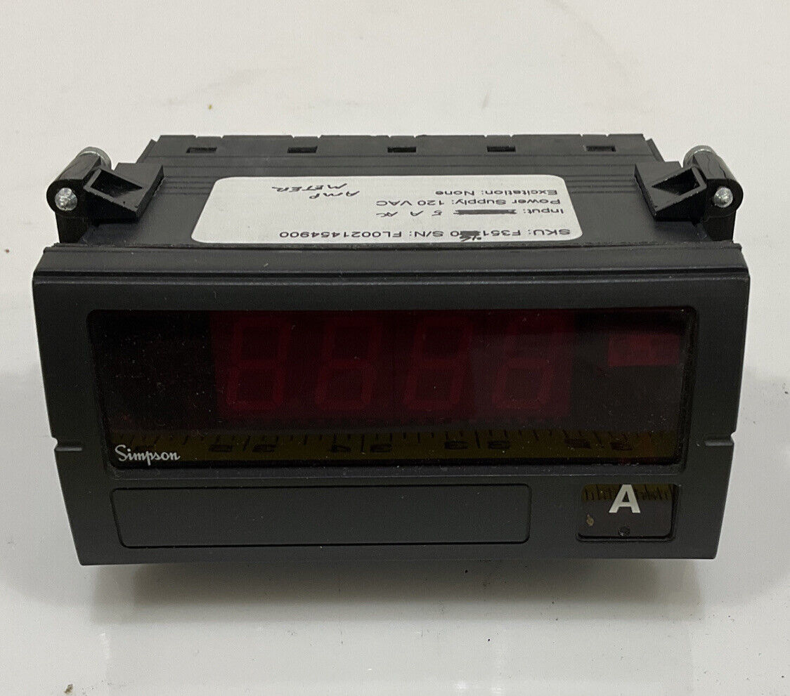 SIMPSON F35-1-46-0 FALCON F35 SERIES DIGITAL PANEL METER INPUT 5 A AC 120VAC