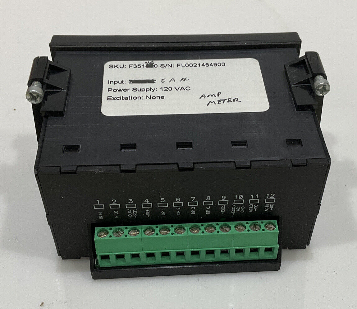 SIMPSON F35-1-46-0 FALCON F35 SERIES DIGITAL PANEL METER INPUT 5 A AC 120VAC