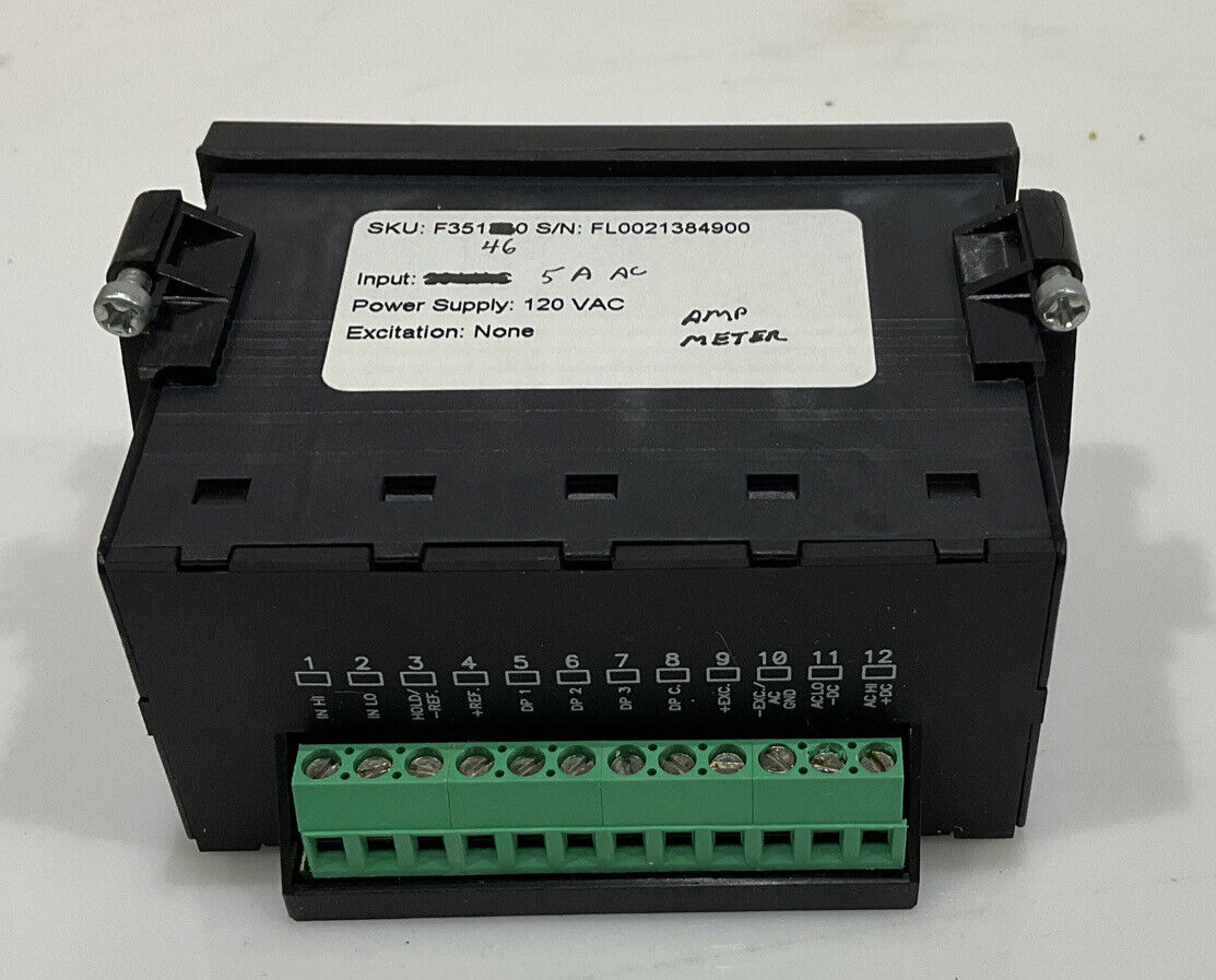 SIMPSON F35-1-46-0 FALCON F35 SERIES DIGITAL PANEL METER INPUT 5 A AC 120VAC