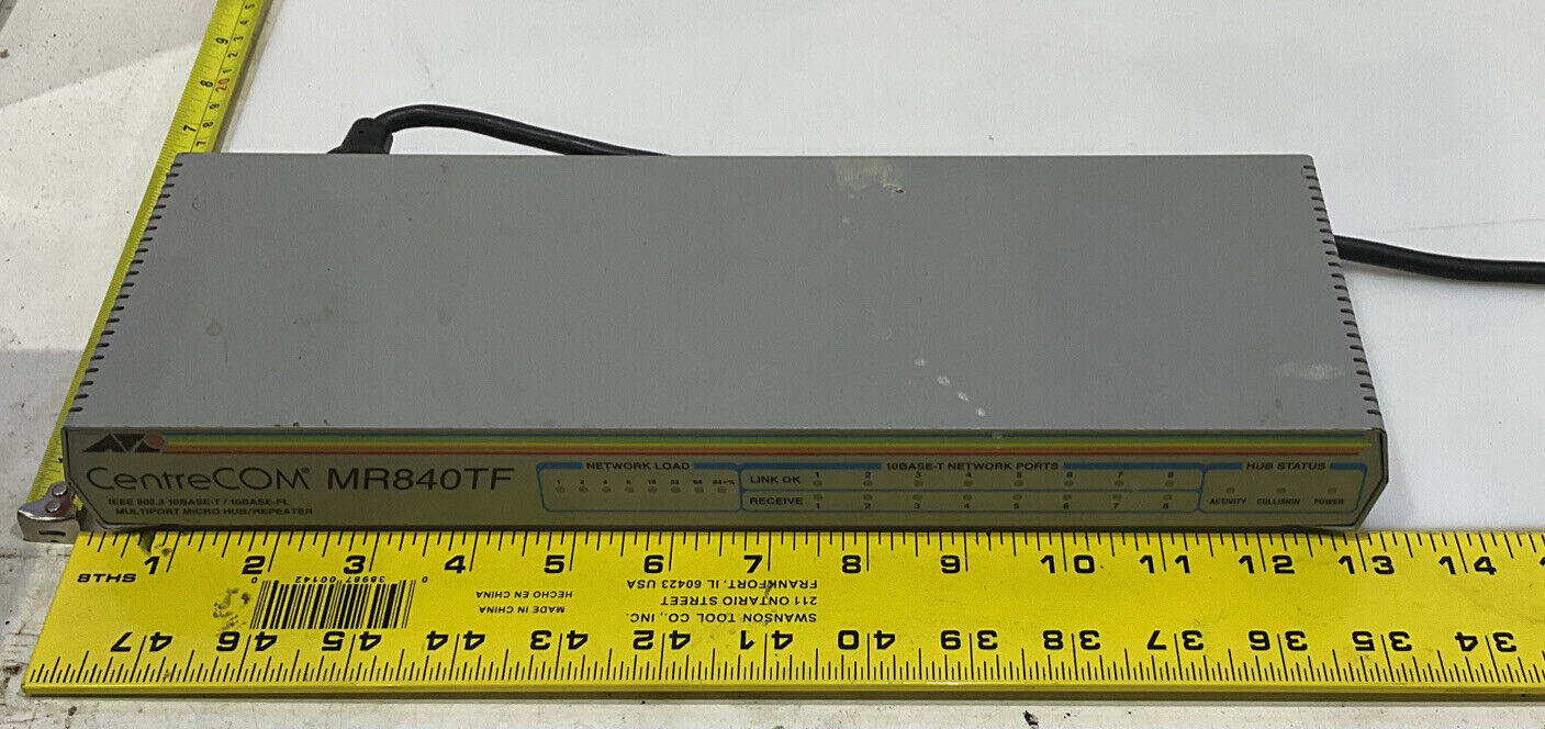 CENTRECOM AT-MR840TF MULTIPORT MICRO HUB/REPEATER IEEE 802.3 TWD