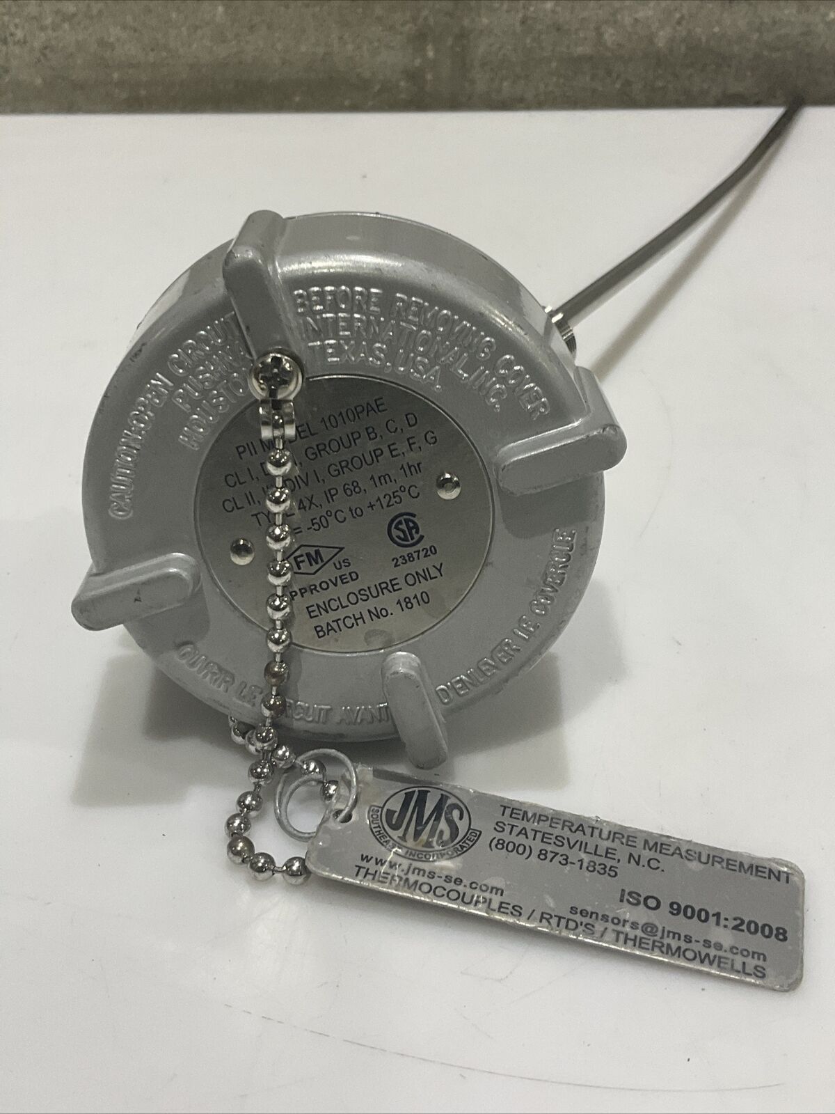 JMS 1010PAE THERMOCOUPLE TEMPERATURE TRANSMITTER -50 C TO +125 C ECH