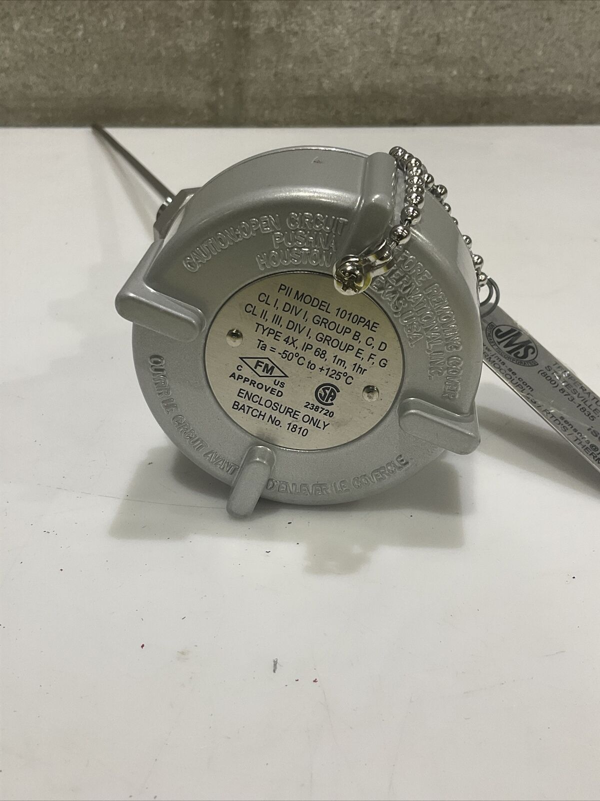 JMS 1010PAE THERMOCOUPLE TEMPERATURE TRANSMITTER -50 C TO +125 C ECH