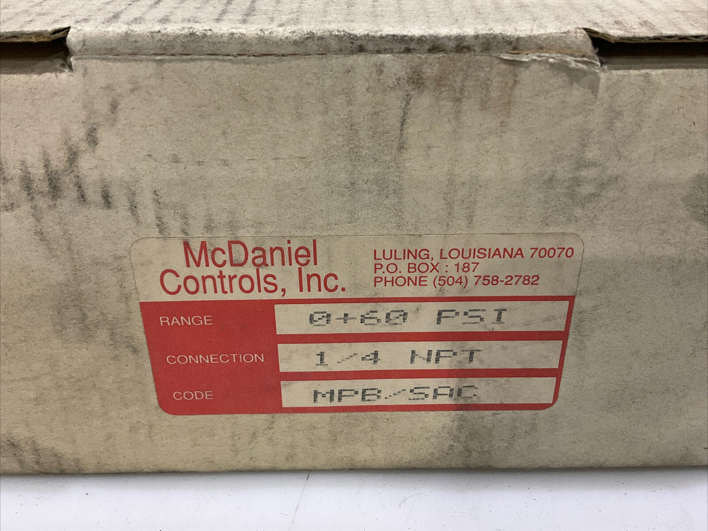 MCDANIELS CONTROLS MPB/SAC GAUGE  0+60 PSI 1/4 NPT 476