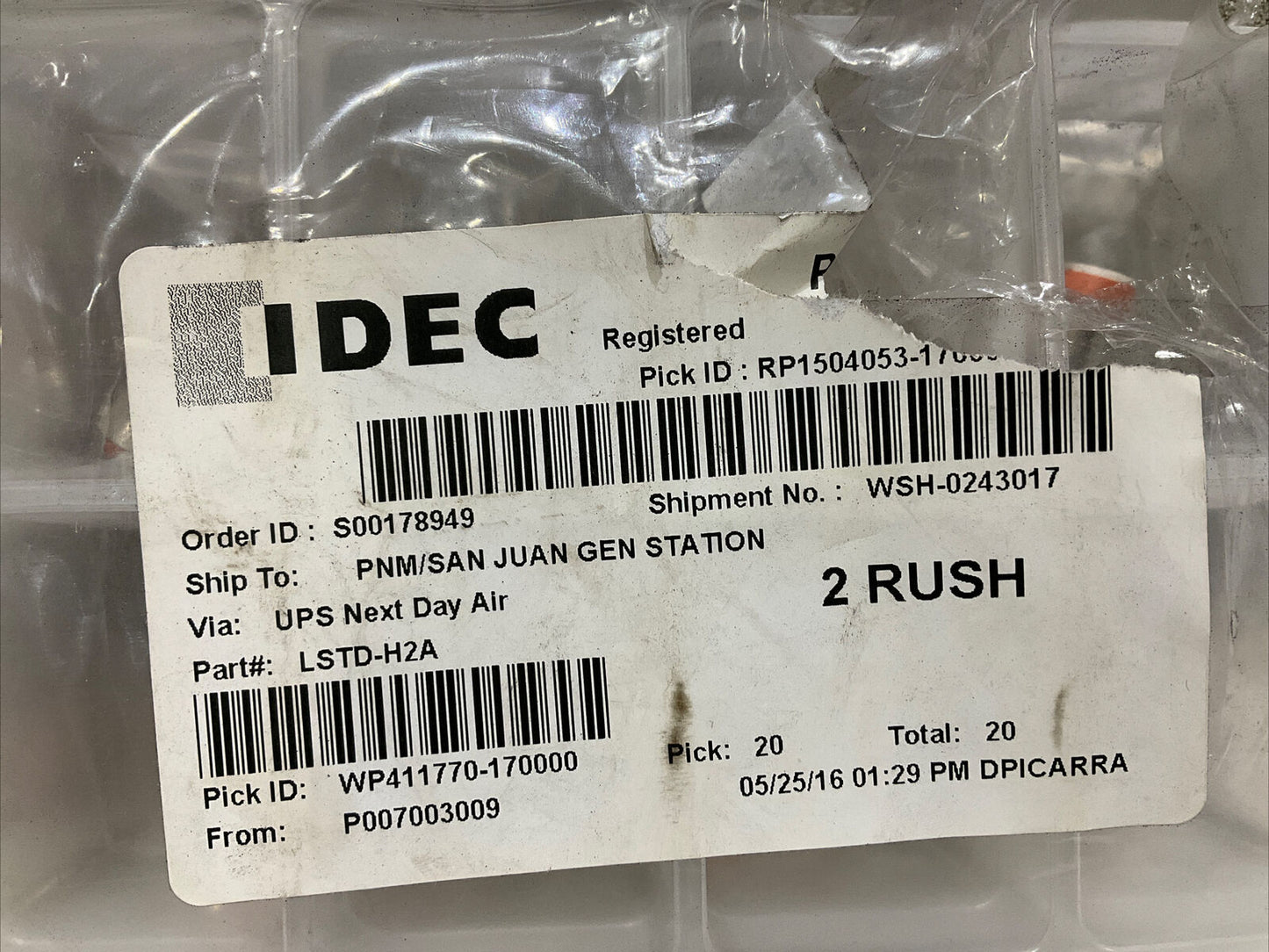 IDEC LSTD-H2A LED LAMP 24VAC/DC ORANGE LOT OF 20 476